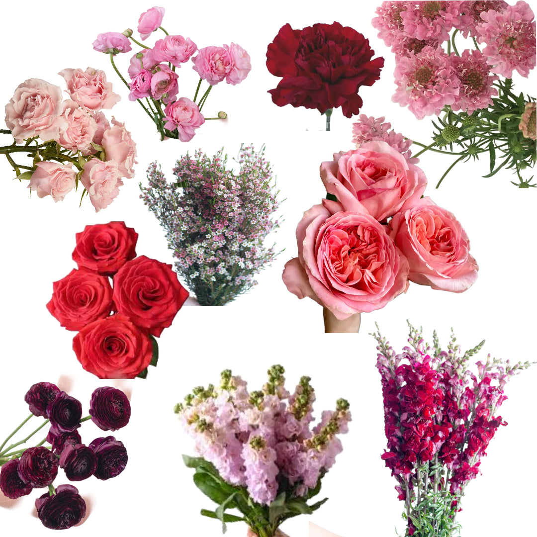 Deep Reds + Rosy Pinks DIY Flower Box